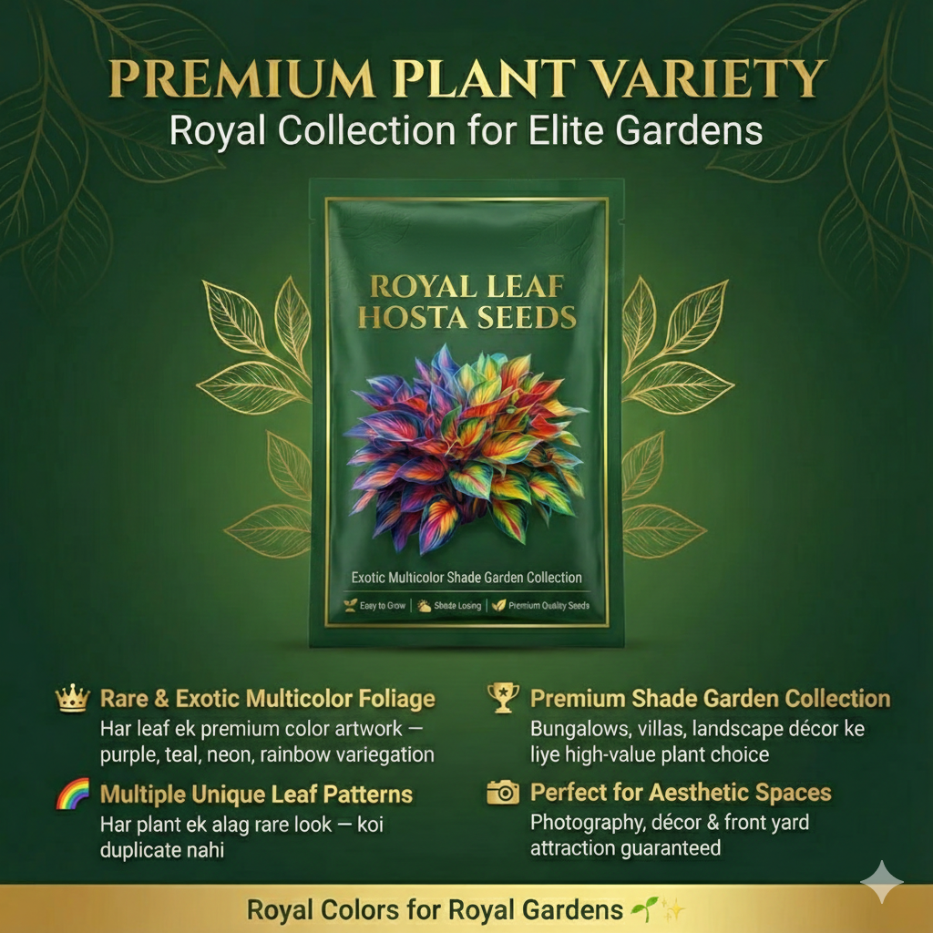 Royal Leaf Hosta Seeds + FREE Plant Supplement