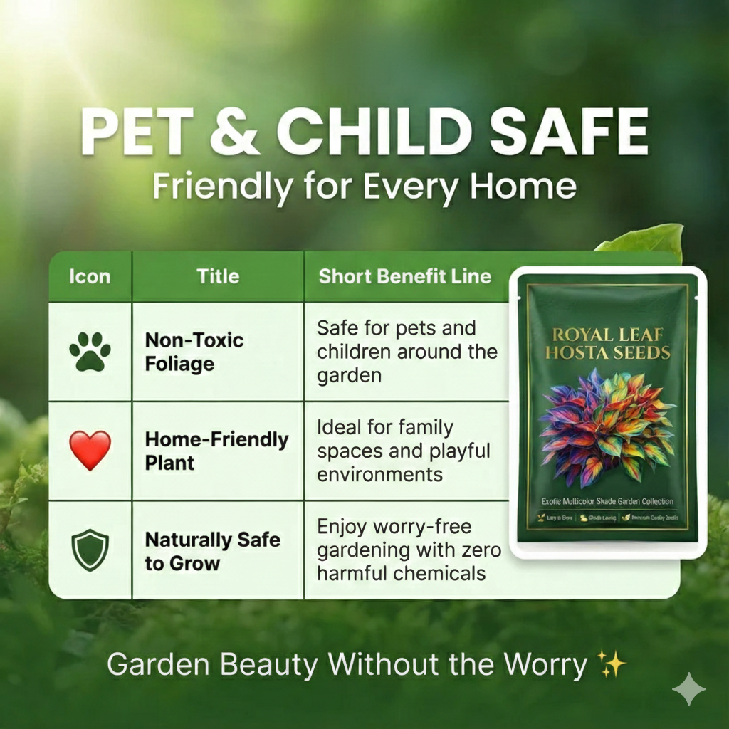 Royal Leaf Hosta Seeds + FREE Plant Supplement