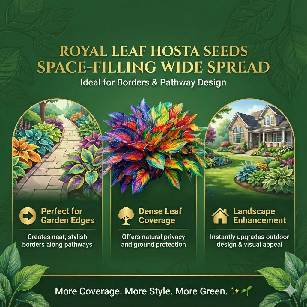 Royal Leaf Hosta Seeds + FREE Plant Supplement