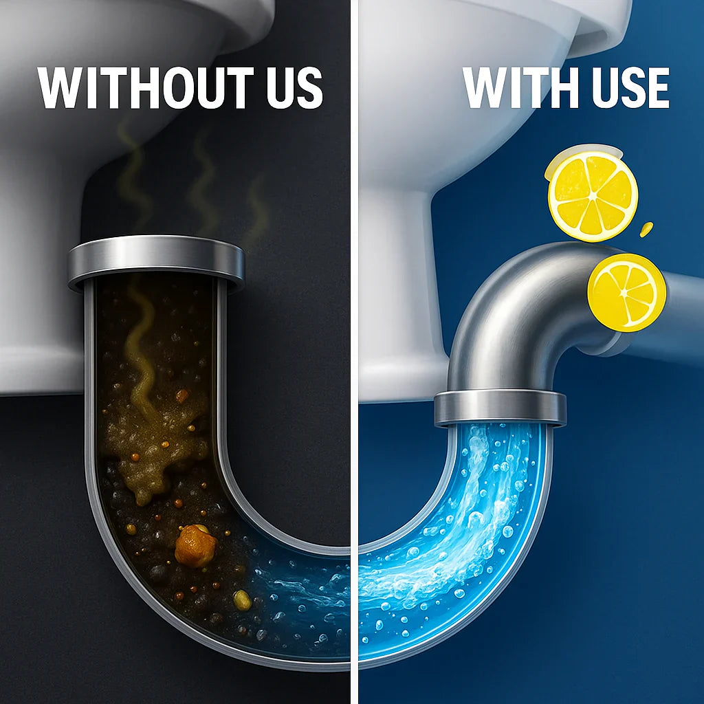 ✨Lemon Blast Yellow Bubble Tablets – Odor Eliminator + Blockage Remover🤩 (Buy 12 Get 12 FREE)