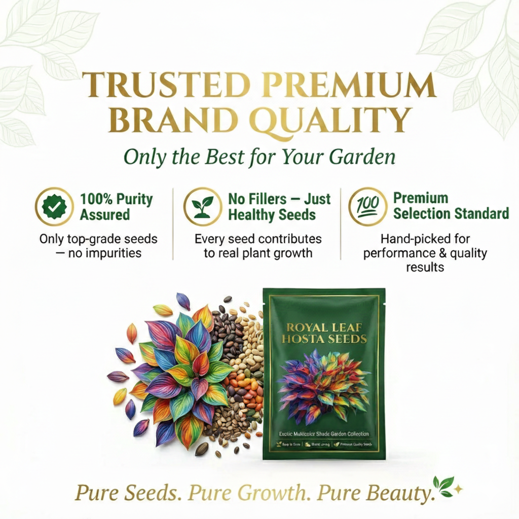 Royal Leaf Hosta Seeds + FREE Plant Supplement
