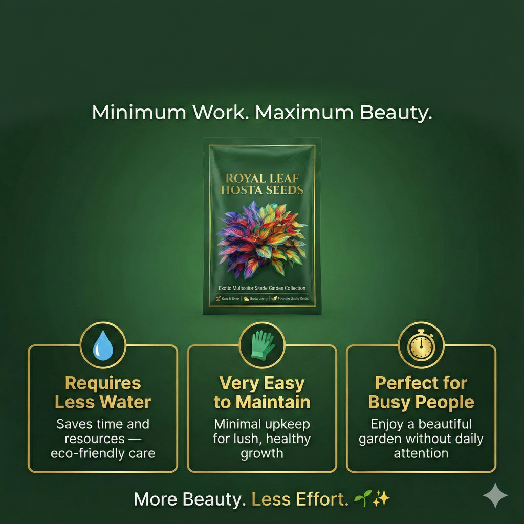 Royal Leaf Hosta Seeds + FREE Plant Supplement