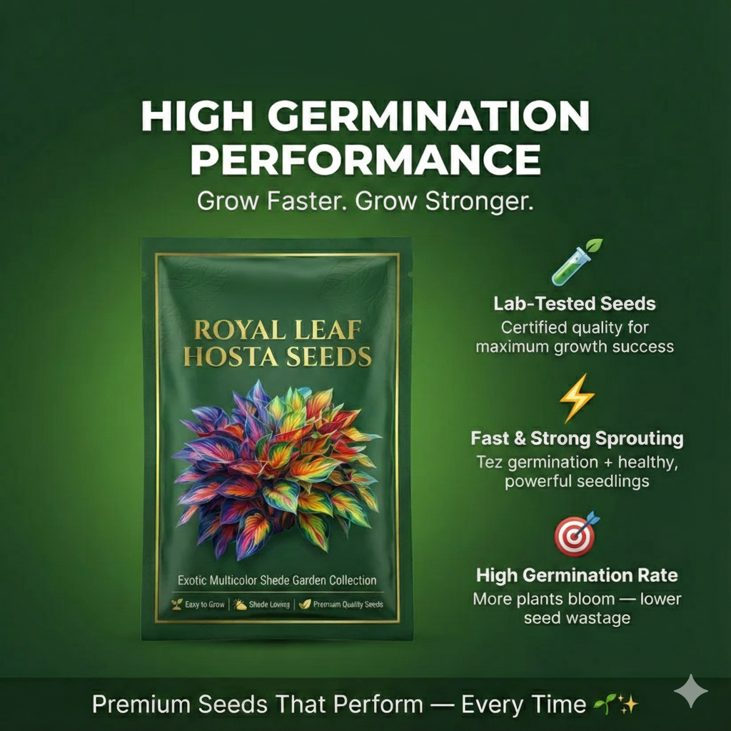 Royal Leaf Hosta Seeds + FREE Plant Supplement